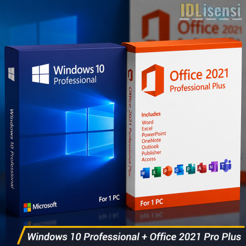 Windows 10 Pro dan Office 2021 Pro Plus - Original Retail